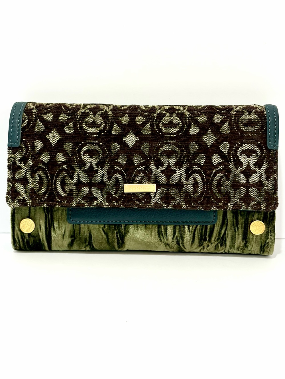 Hammitt AJ Clutch Bag In Antique Atelier/Brushed Gold NO Crossbody Strap